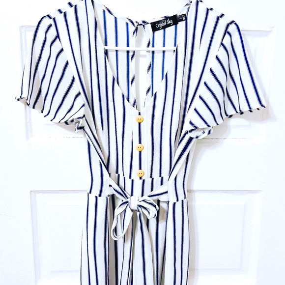 Striped Women’s Romper - Picture 5 of 7